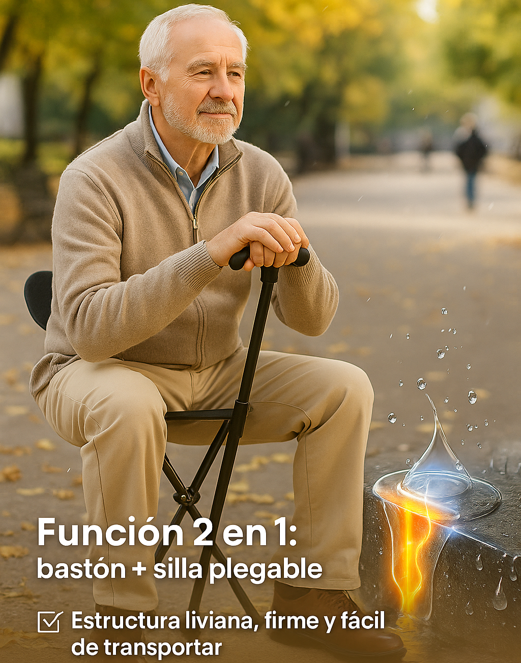 Baston y asiento plegable SitWalk™