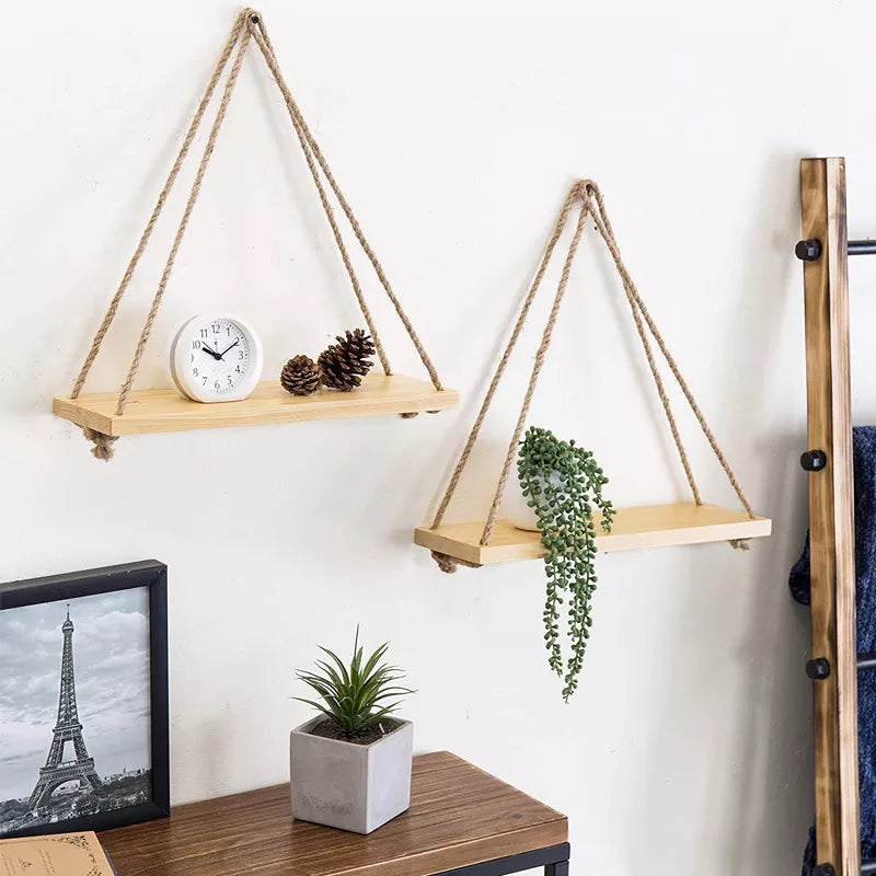 Estantes de madera para pared 
Equilibra tu espacio con estilo y sostenibilidad.