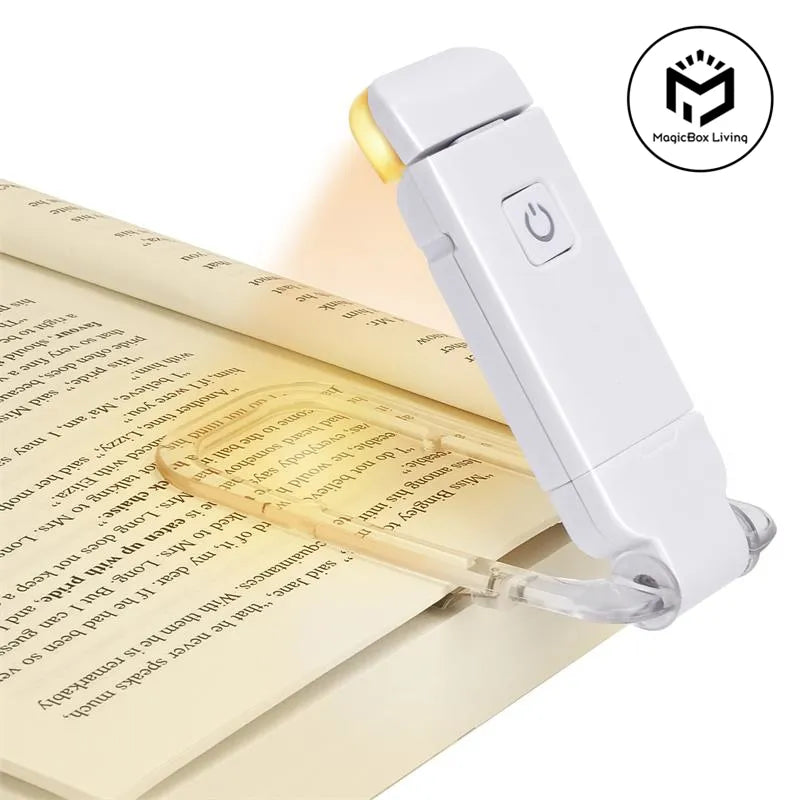 Luz LED recargable por USB para libros luz de lectura