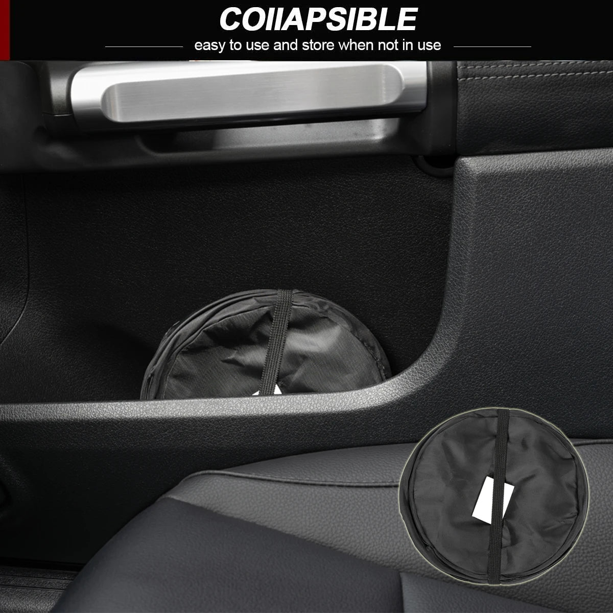 Cubo de basura plegable para coche