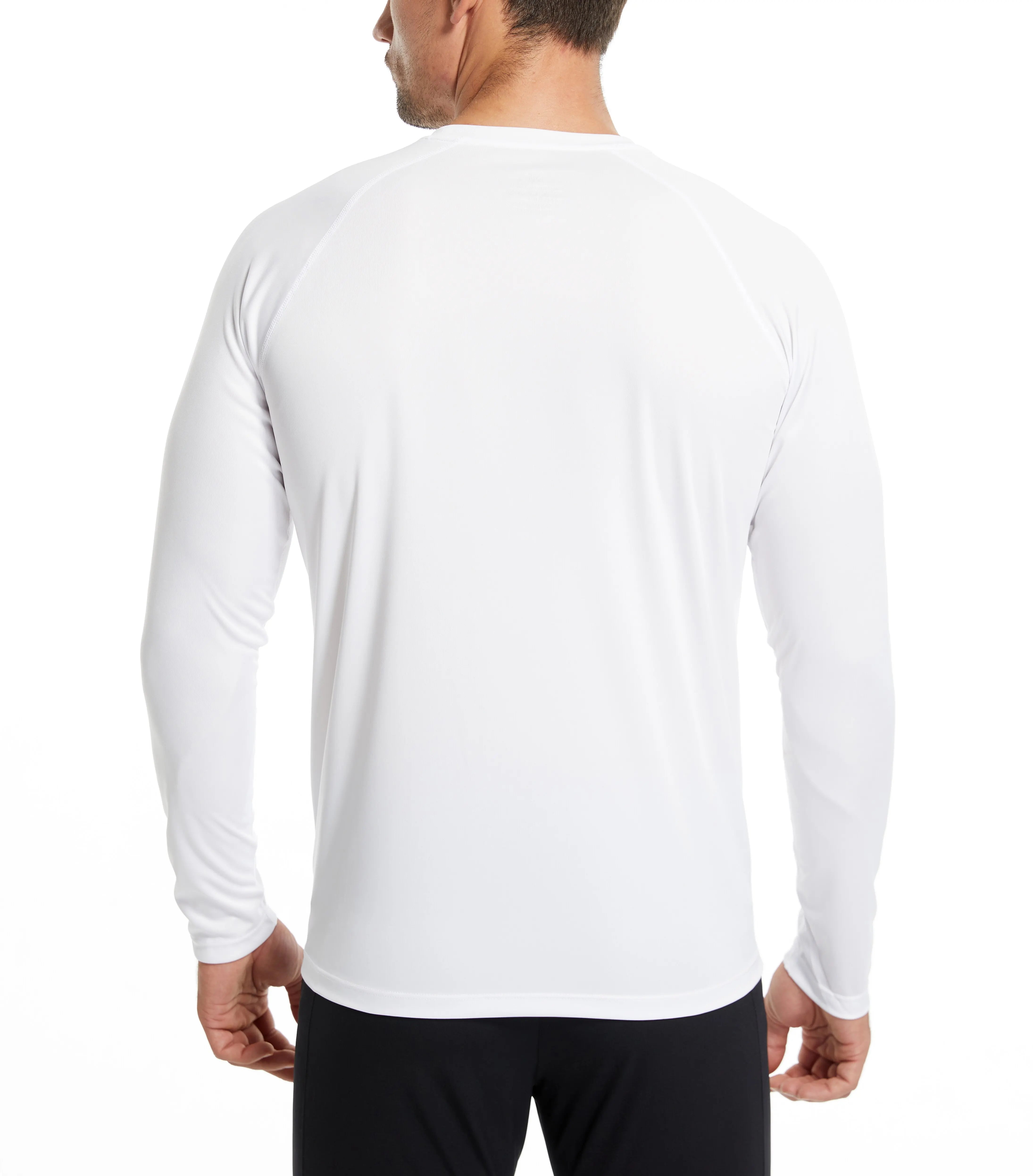 Camisetas deportivas de manga larga para hombre, protección solar UPF 50+